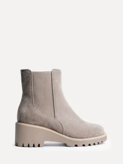 Linzi Taupe Attend Chelsea Wedge Boots