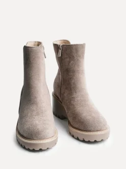 Linzi Taupe Attend Chelsea Wedge Boots