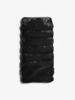Lipsy Black Faux Fur Scarf