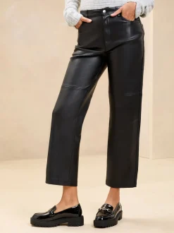 Lipsy Black Patent Wide Fit Chunky Snaffle Trim Detail Faux Leather Loafers