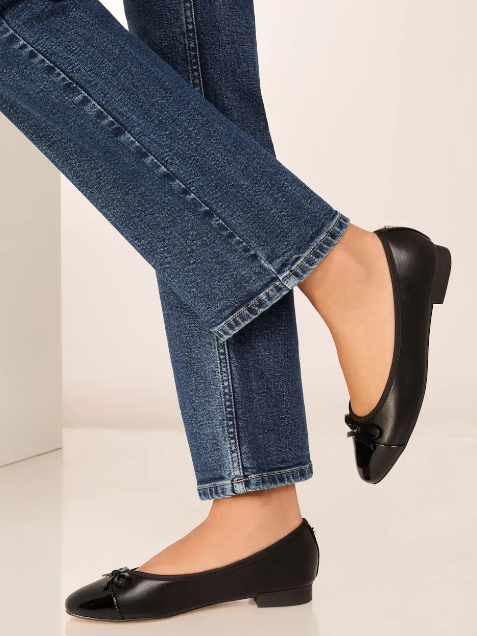 Lipsy Black Standard Fit Patent Toecap Ballerinas