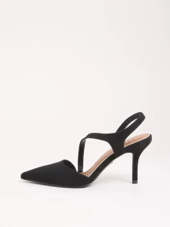 Lipsy Black Standard Fit Asymmetric Strap Court Shoes