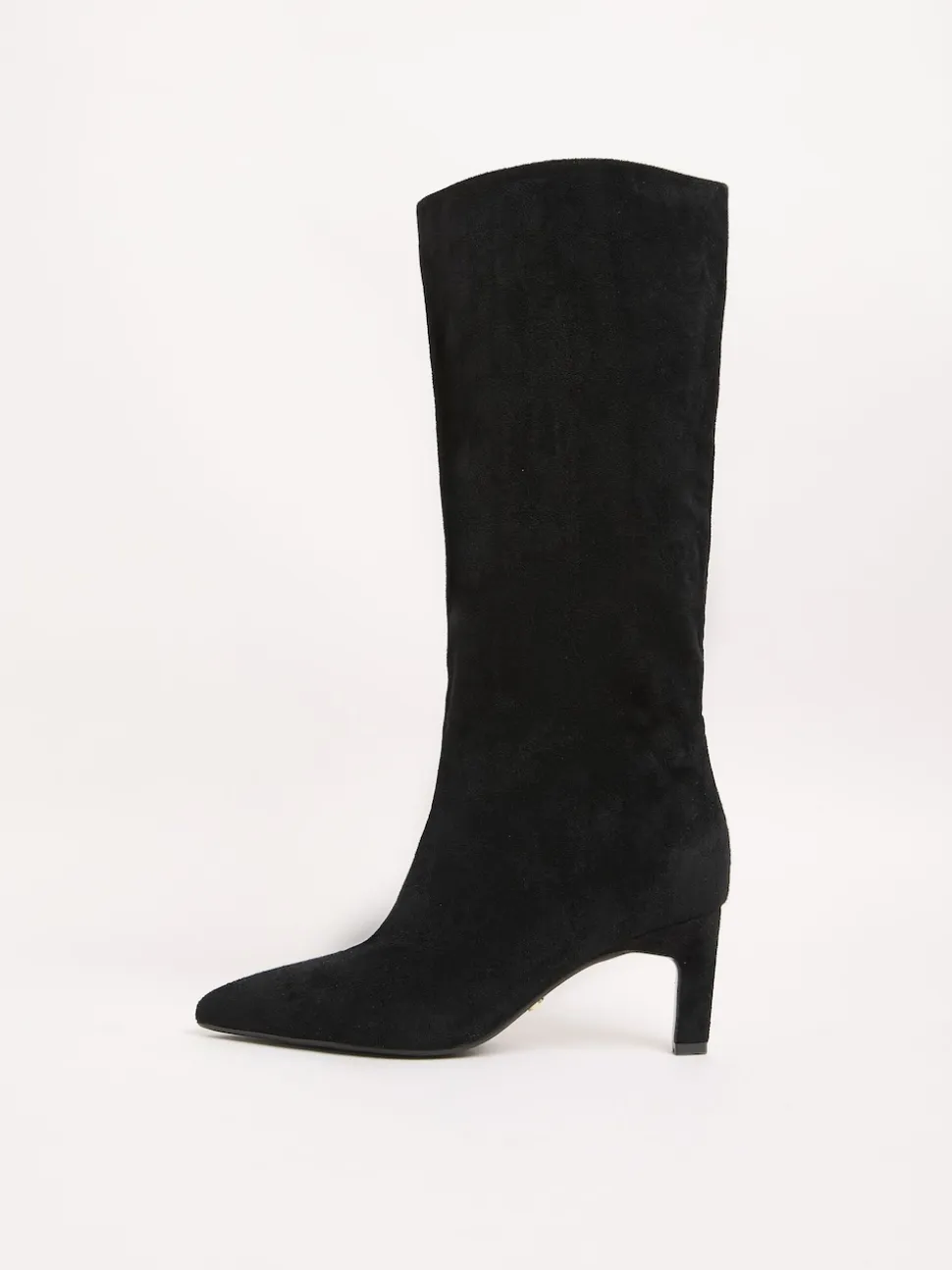 Lipsy Black Standard fit Faux Leather Knee High Low Kitten Heel Boots