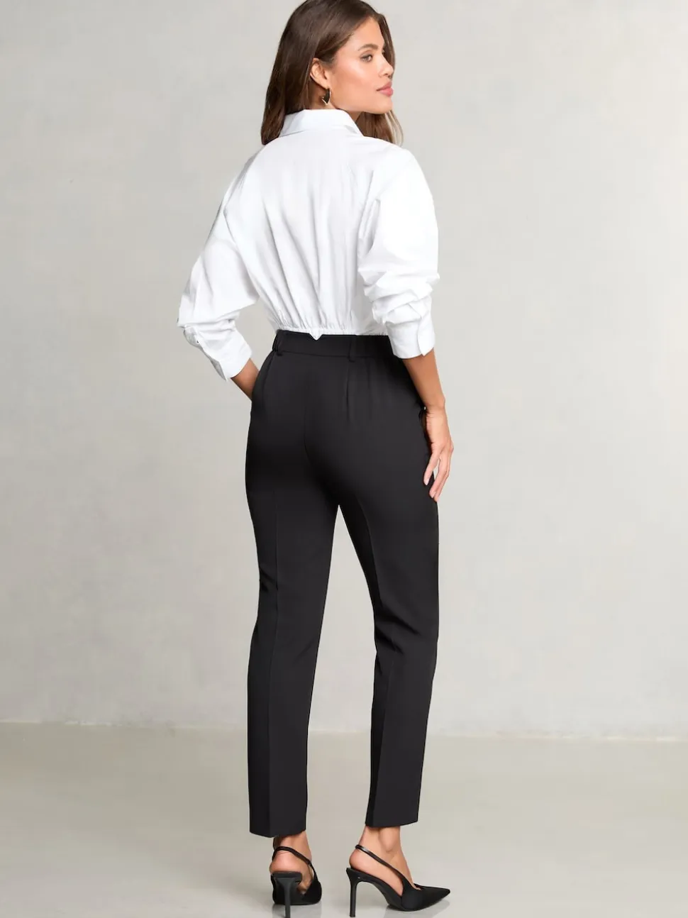 Lipsy Black Tailored Tapered Trousers