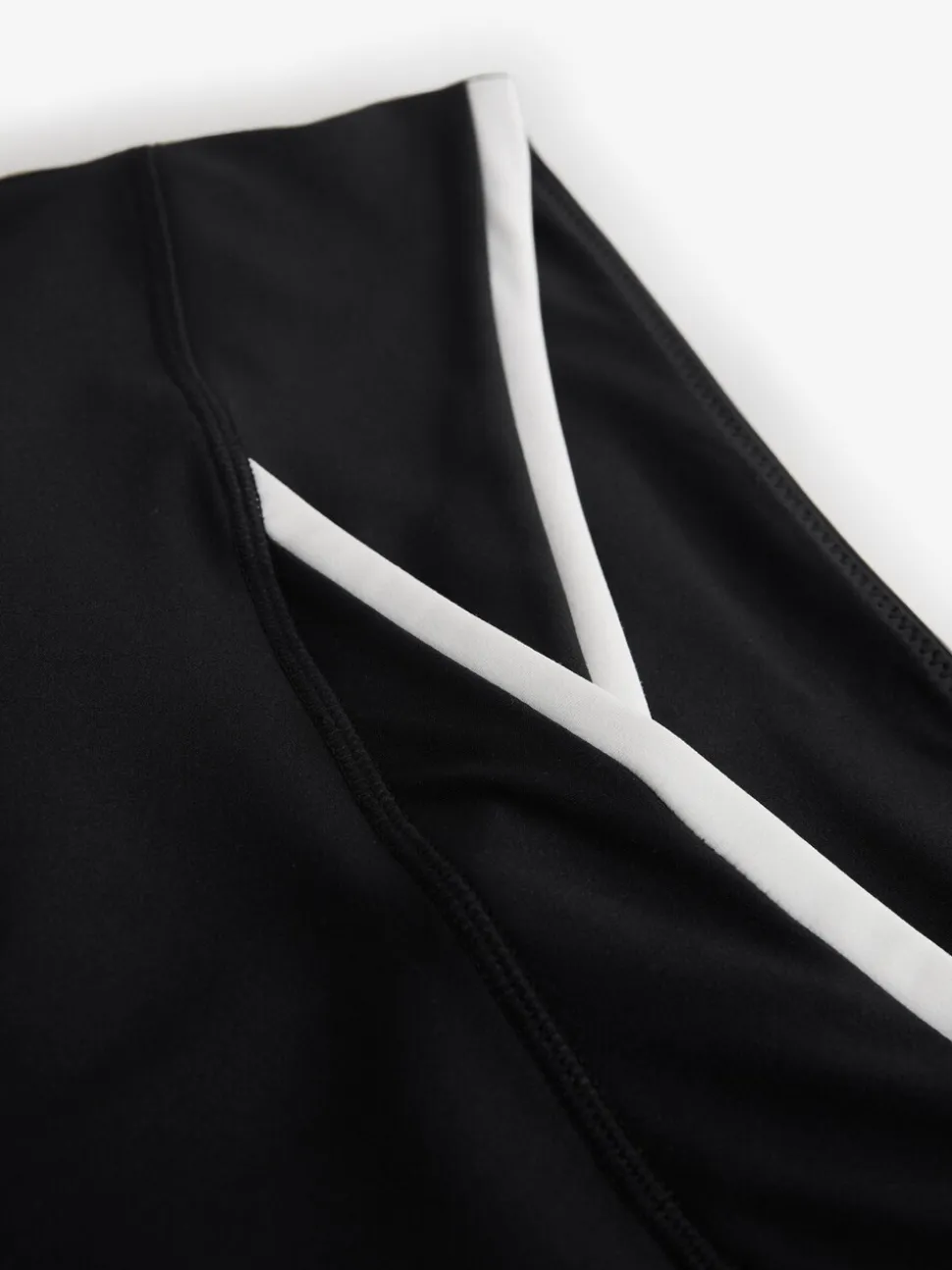 Lipsy Black Tipped Cross-Over Waist Leggings