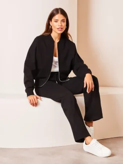 Lipsy Black Wide Leg Sweat Joggers