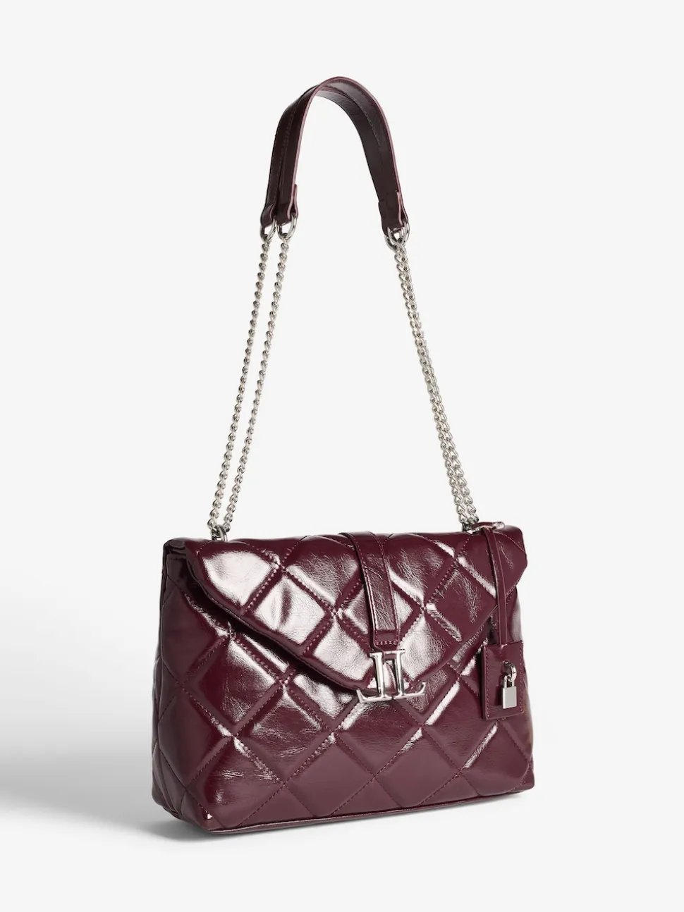 Lipsy Burgundy Red Quilted Chain Shoulder Bag