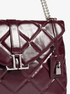 Lipsy Burgundy Red Quilted Chain Shoulder Bag