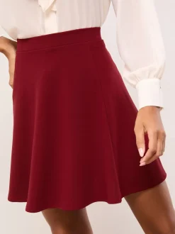 Lipsy Burgundy Red Skater Skirt
