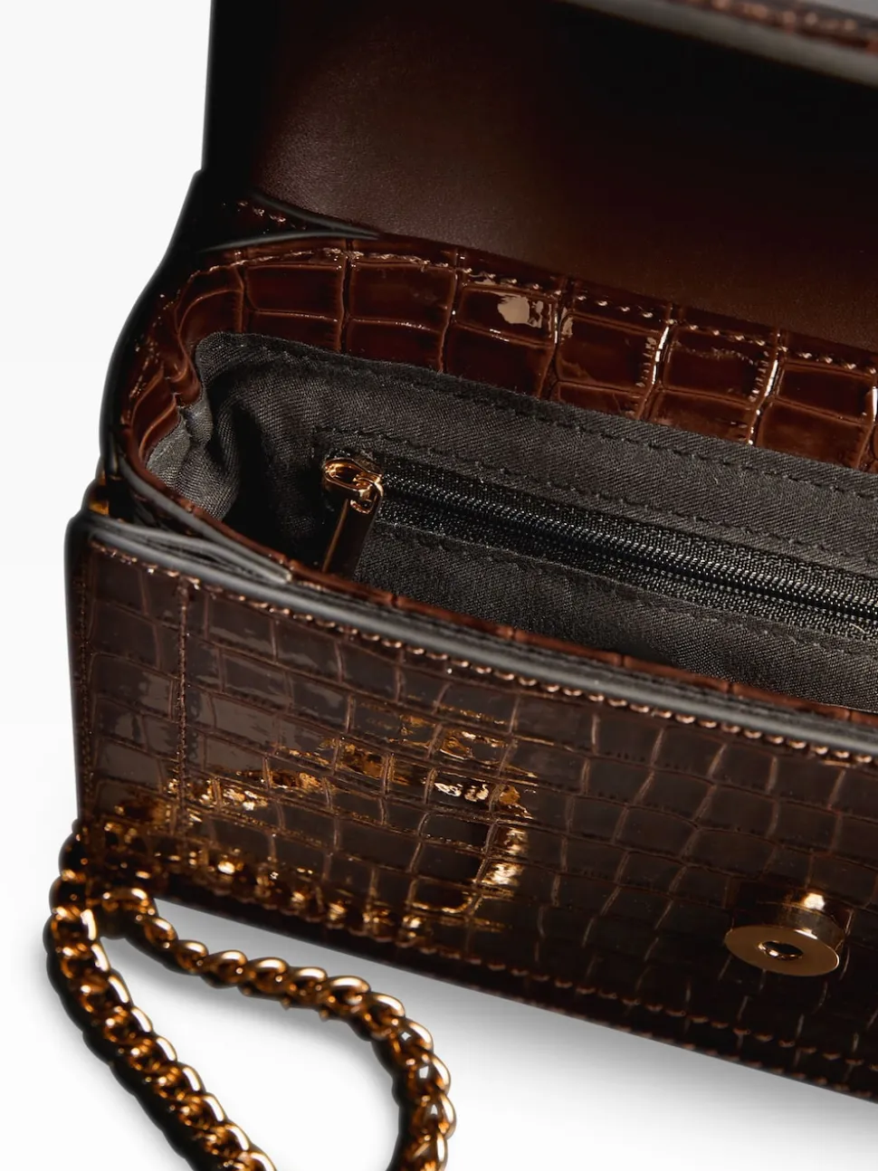 Lipsy Chocolate Brown Medium Chain Shoulder Bag