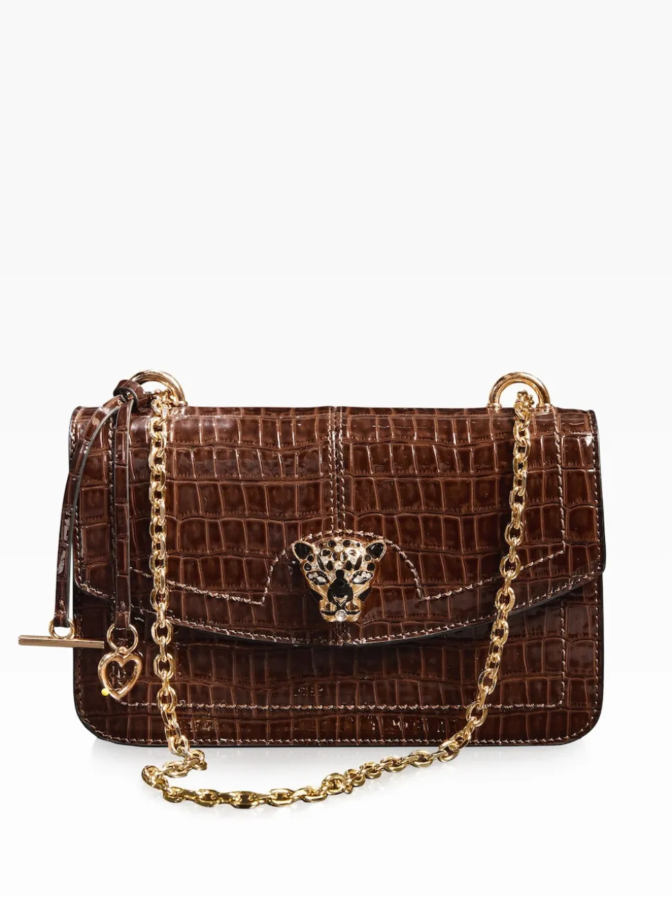 Lipsy Chocolate Brown Medium Chain Shoulder Bag