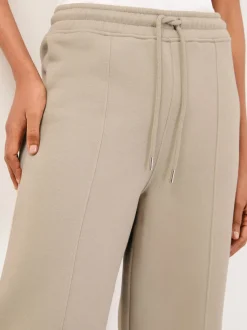 Lipsy Cream Wide Leg Sweat Joggers