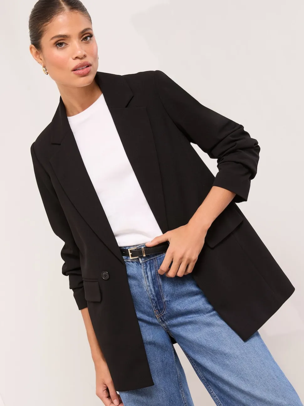 Lipsy Jet Black Relaxed Blazer