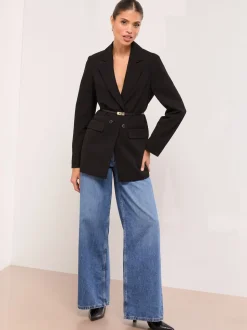 Lipsy Jet Black Relaxed Blazer