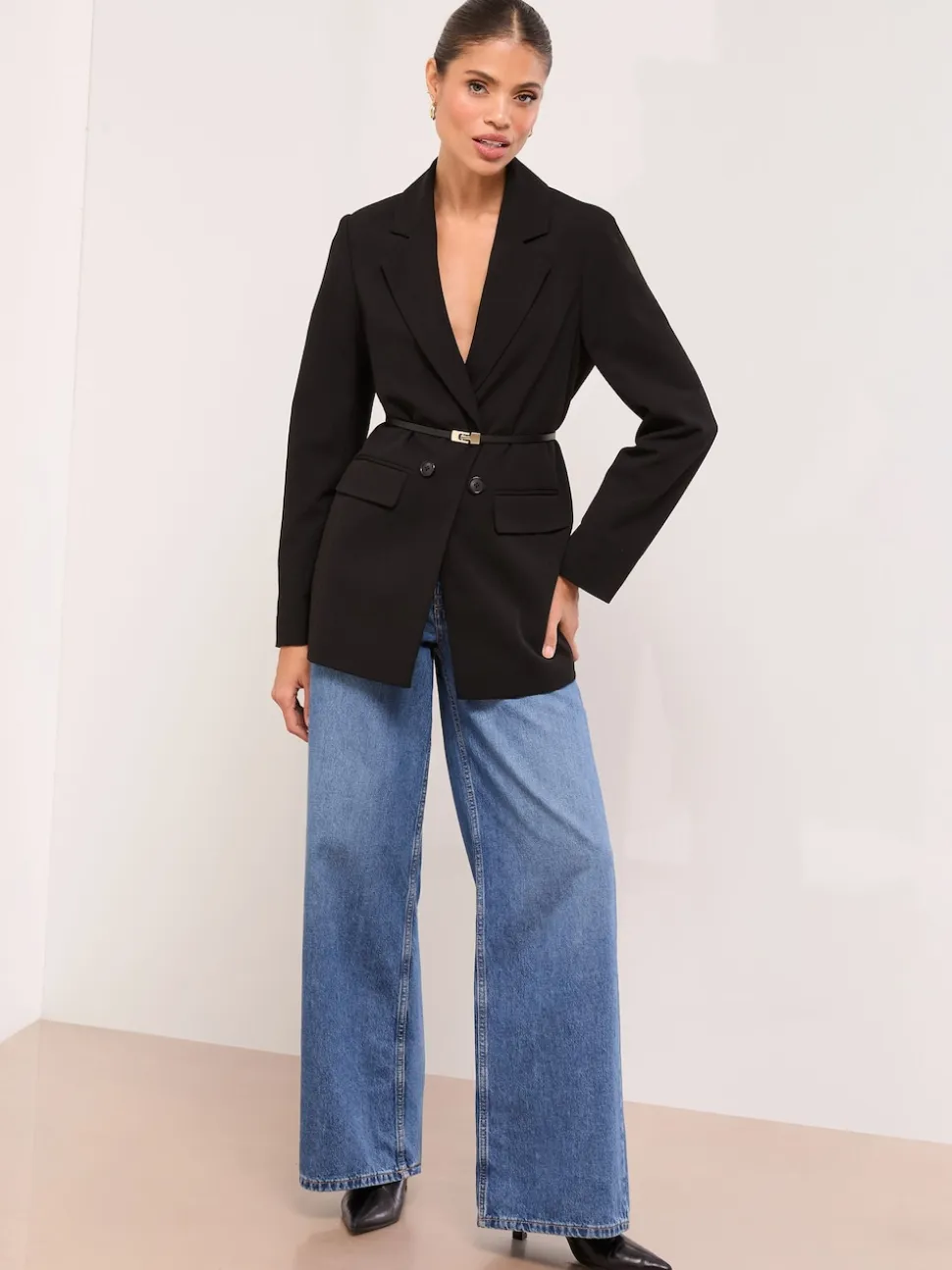 Lipsy Jet Black Relaxed Blazer