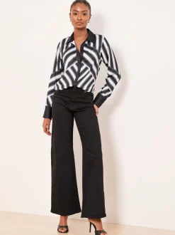 Lipsy Monochrome Stripe Shirt