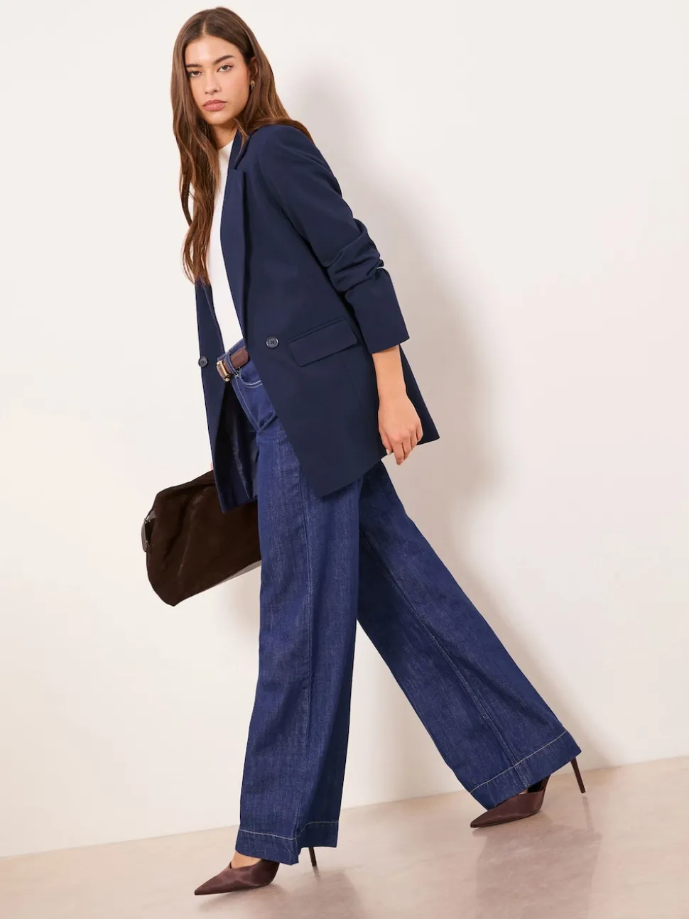Lipsy Navy Blue Relaxed Blazer