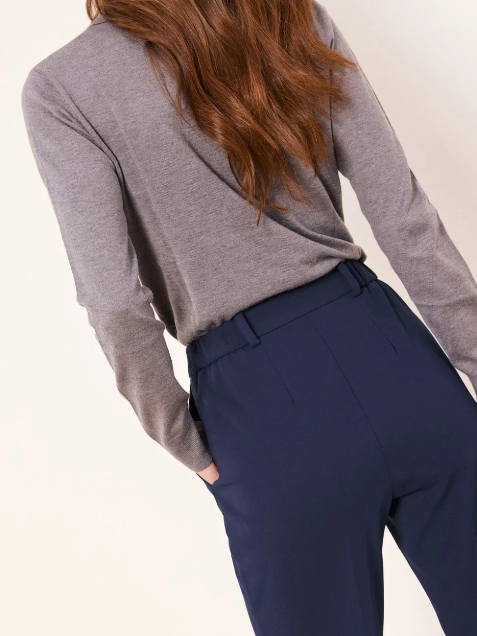 Lipsy Navy Blue Tailored Tapered Trousers