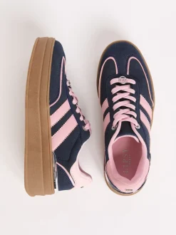 Lipsy Navy Faux Suede Chunky Platform Sports Trainer