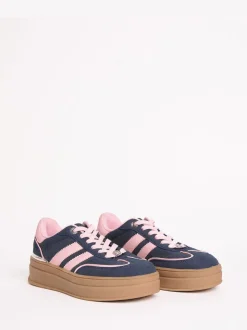 Lipsy Navy Faux Suede Chunky Platform Sports Trainer