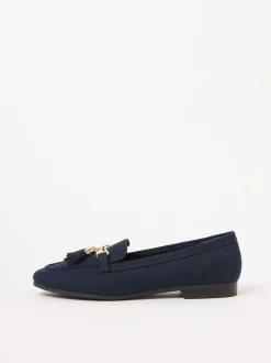 Lipsy Navy Standard Fit Almond Toe Tassel Workwear Loafers