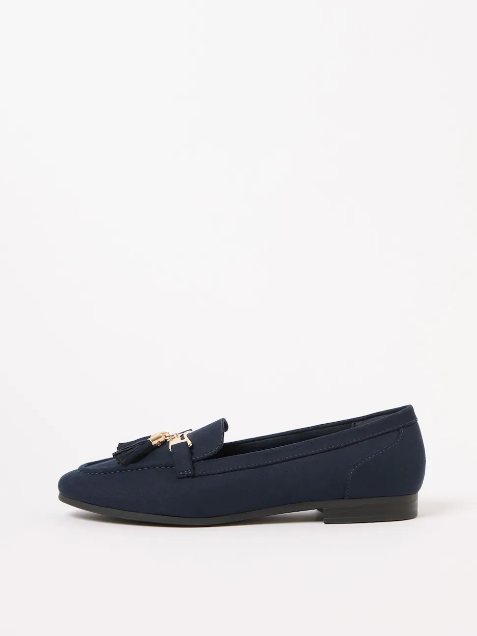 Lipsy Navy Standard Fit Almond Toe Tassel Workwear Loafers
