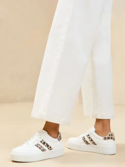 Lipsy Neutral Faux Suede Chunky Platform Sports Trainer