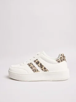 Lipsy Neutral Faux Suede Chunky Platform Sports Trainer