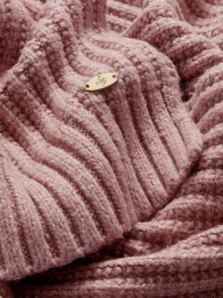 Lipsy Pink Shimmer Ribbed Scarf