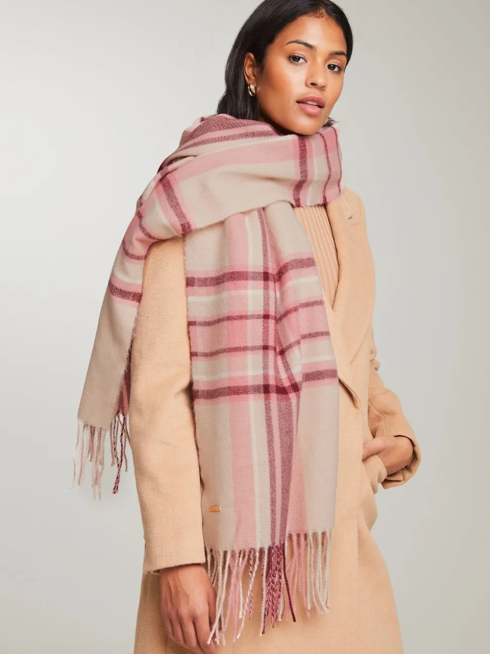 Lipsy Pink Super Soft Midweight Printed Scarf