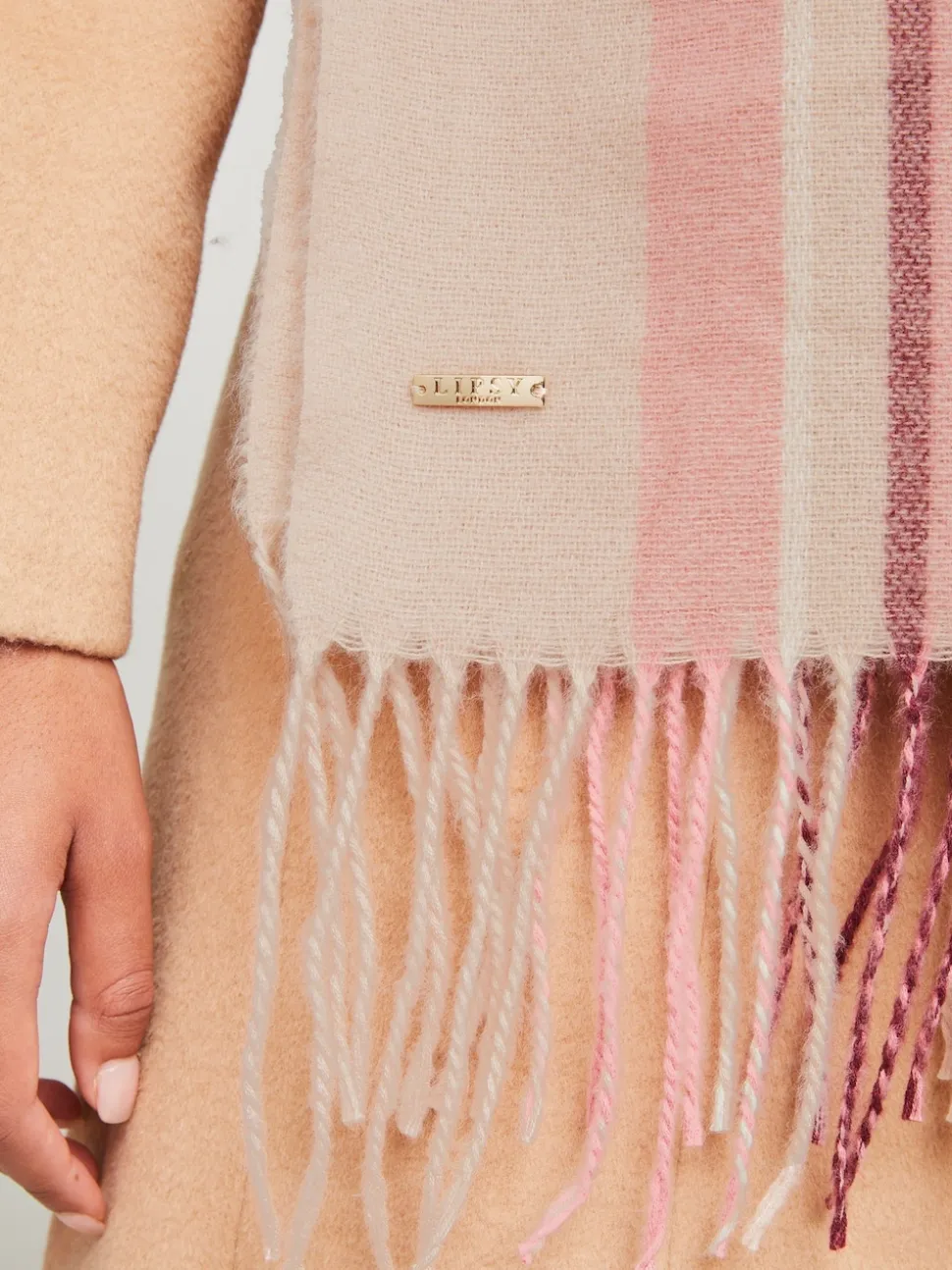 Lipsy Pink Super Soft Midweight Printed Scarf