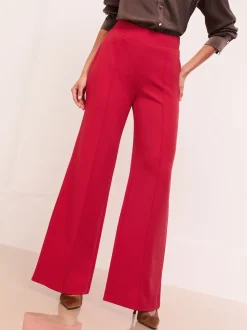 Lipsy Red High Waist Wide Leg Trousers
