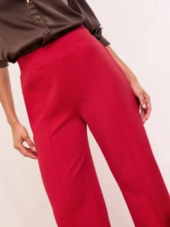 Lipsy Red Petite High Waist Wide Leg Trousers