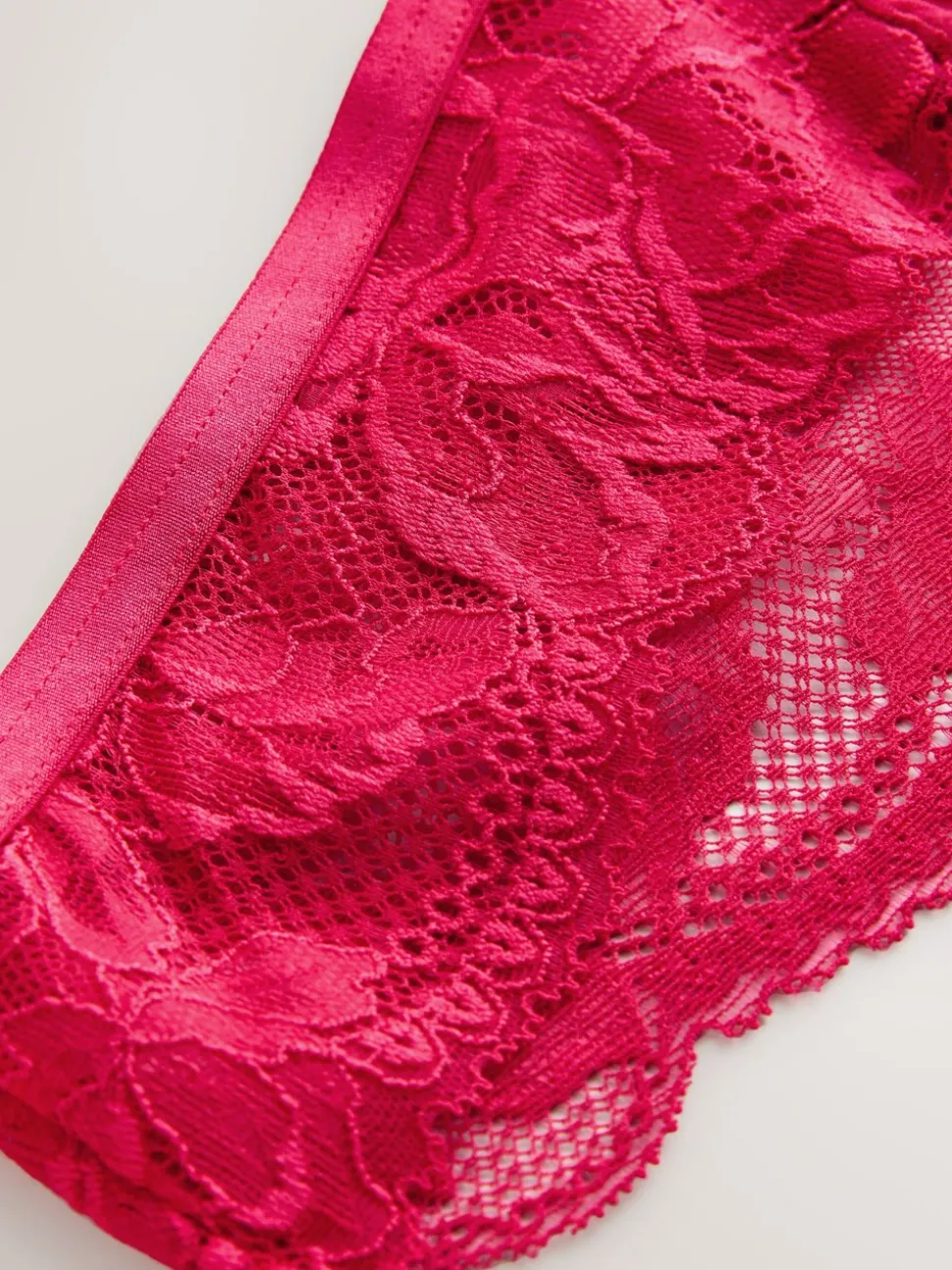 Lipsy Red Thong Lace Knickers
