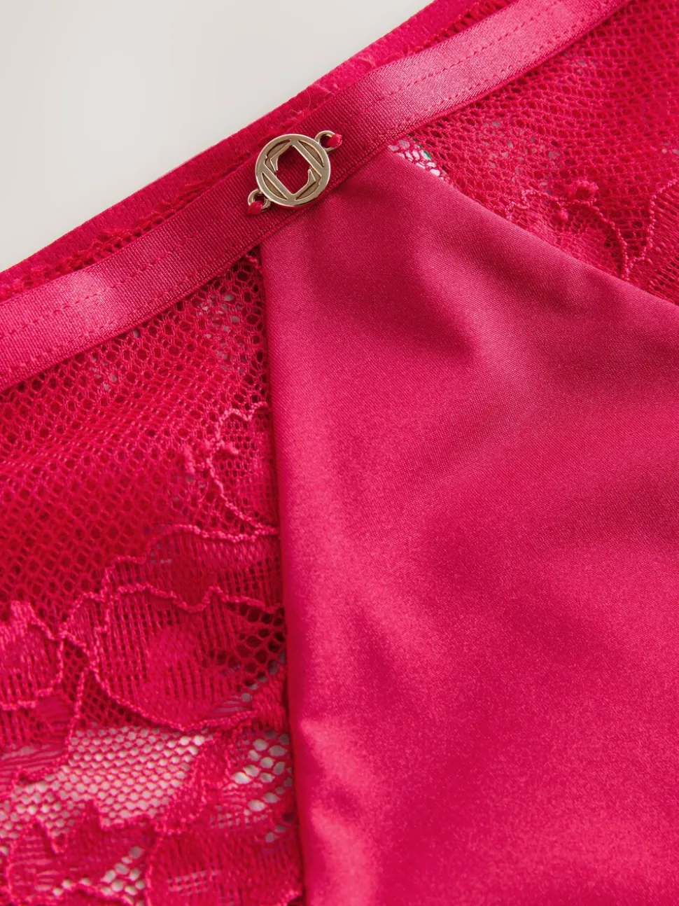 Lipsy Red Thong Lace Knickers