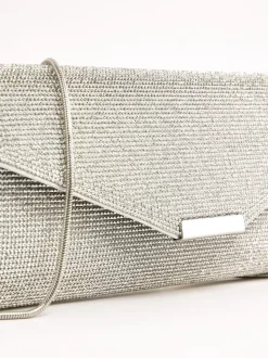Lipsy Silver Hotfix Clutch Bag