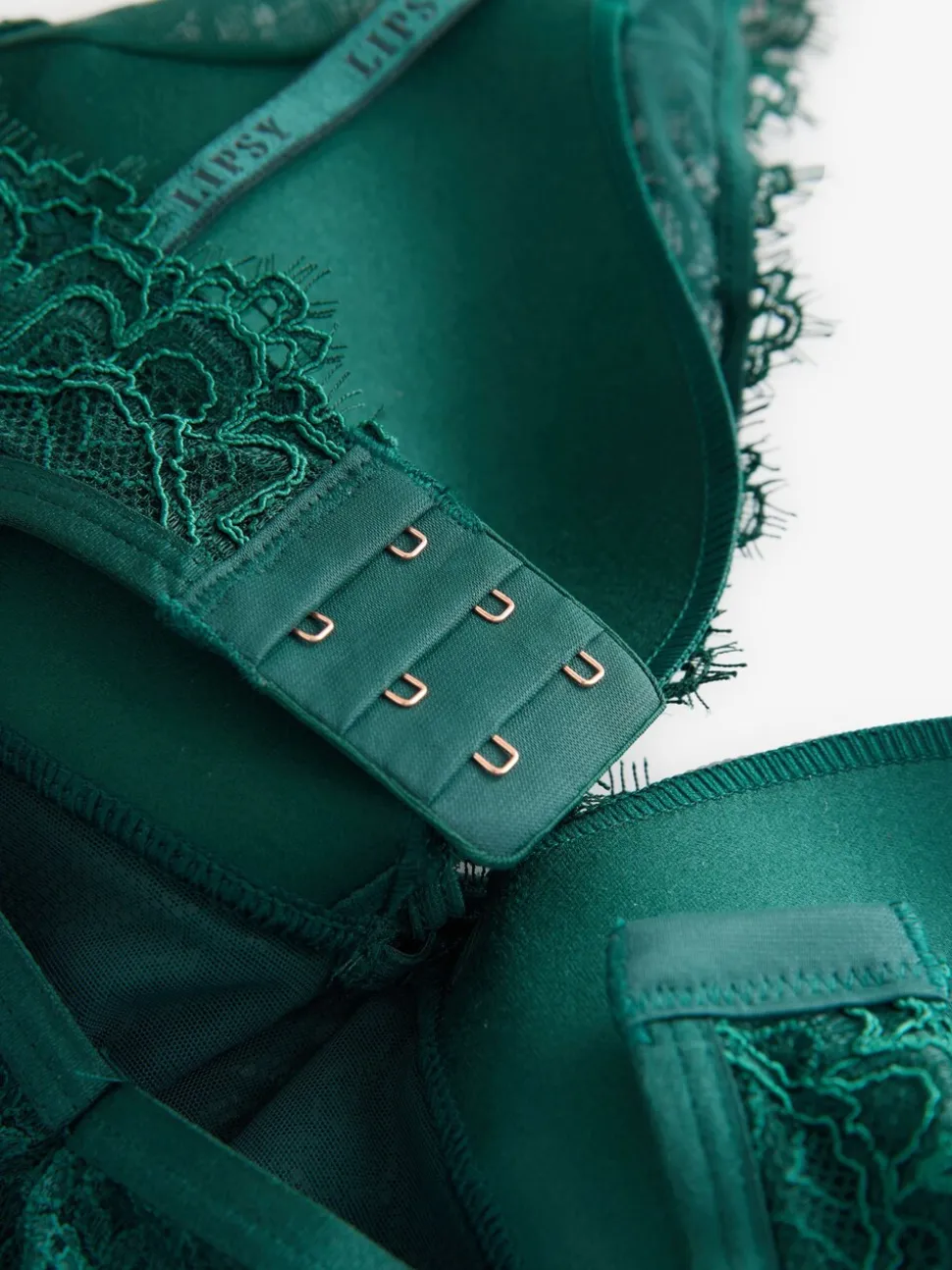 Lipsy Teal Lace Low Plunge Thong Bodysuit