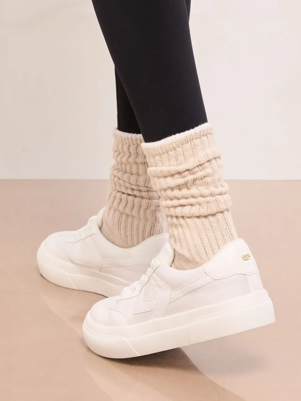 Lipsy White Standard Fit Chunky Canvas Lace Up Sports Trainers
