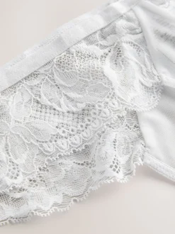 Lipsy White Thong Lace Knickers