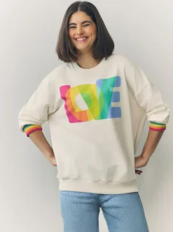 Little Bird by Jools Oliver Multi Oversized Crew Neck Sweatshirt