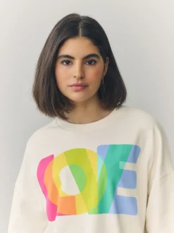 Little Bird by Jools Oliver Multi Oversized Crew Neck Sweatshirt