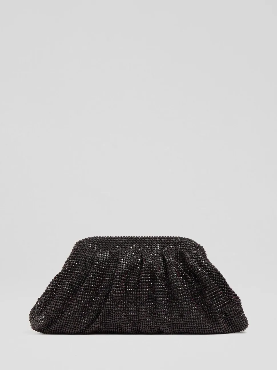 LK Bennett Black Crystal Clasp Frame Clutch