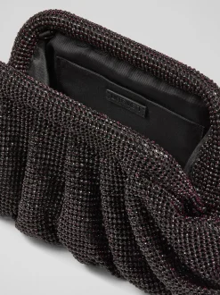 LK Bennett Black Crystal Clasp Frame Clutch