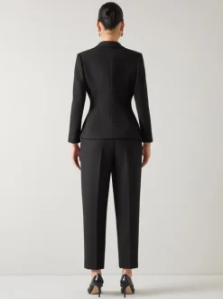 LK Bennett Black Pique Rosa Sculptured Jacket