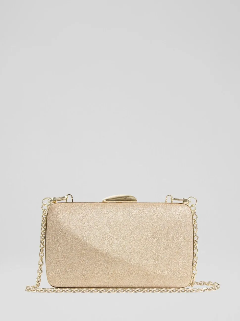 LK Bennett Metallic Charlotte Glitter Old Box Clutch Bag