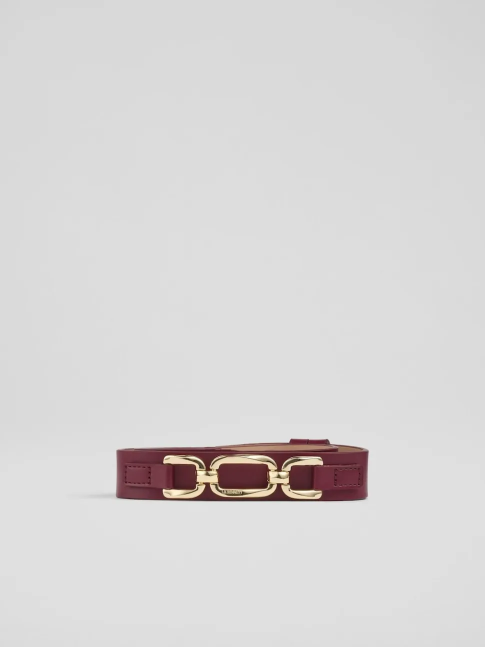 LK Bennett Red Oloid Snaffle Leather Belt