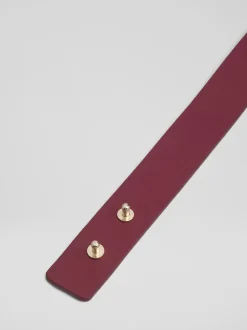 LK Bennett Red Oloid Snaffle Leather Belt