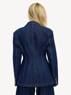 LOAVIES Blue Just Say You Love Me Denim Blazer