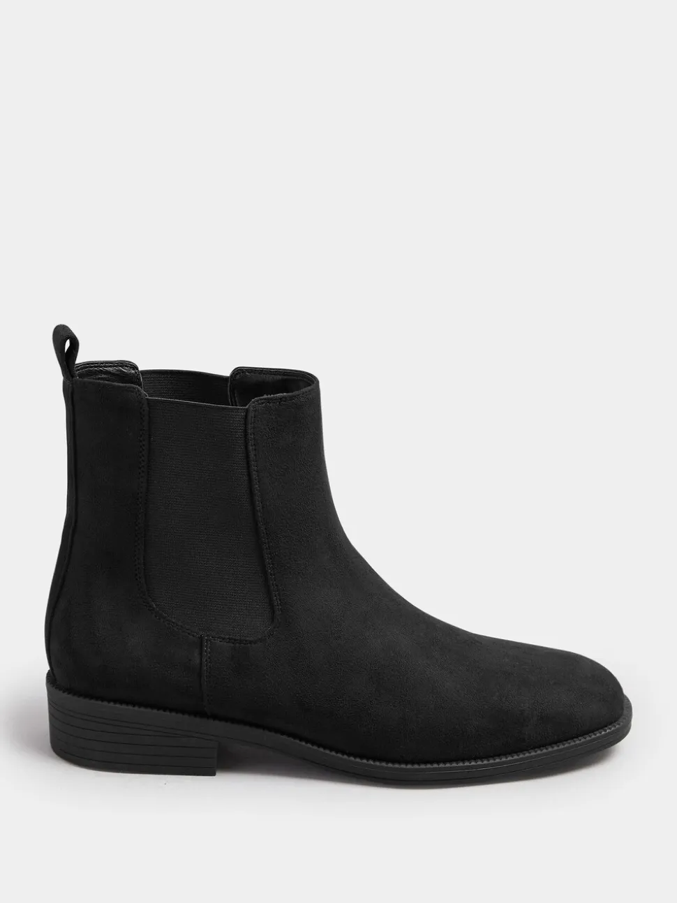 Long Tall Sally Black Ankle Chelsea Micro Boots
