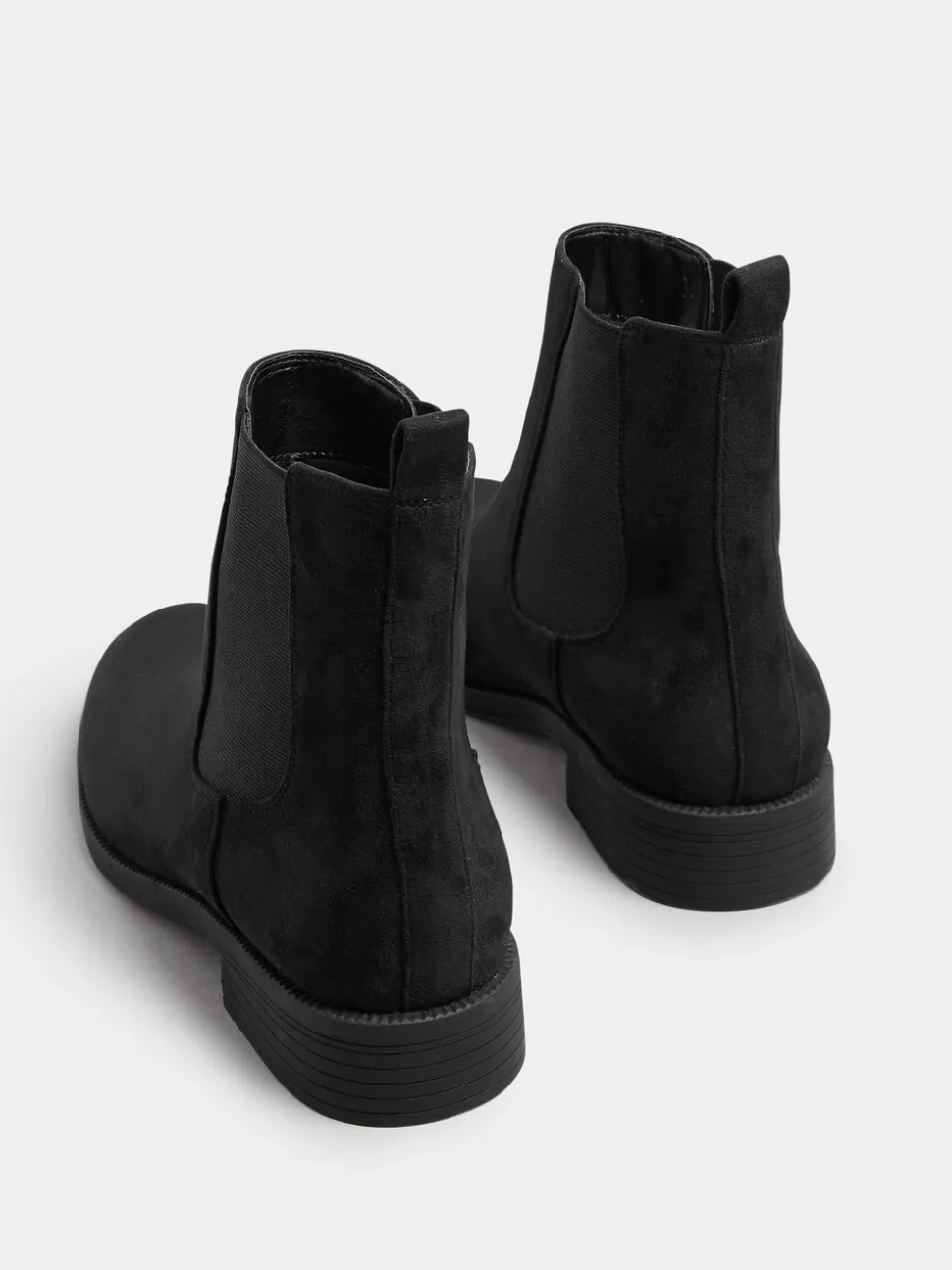 Long Tall Sally Black Ankle Chelsea Micro Boots